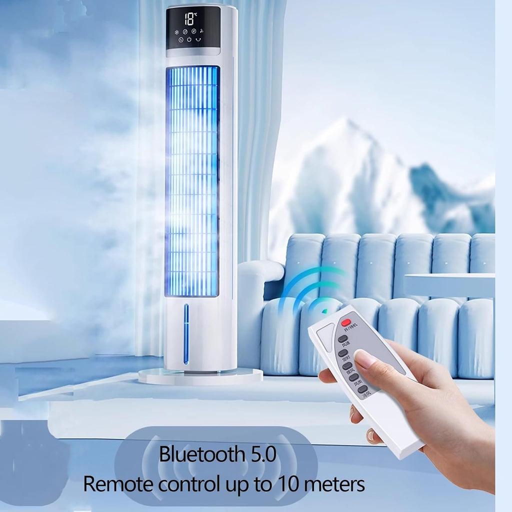 GENERIC Refroidisseur D'air Portable Efficace Sur L'énergie, Fonctionnement Silencieux à 3 Vitesses, Ventilateur De Bureau 5000 BTU Avec Humidificateur De Brime De Glace, Télécommande Pour Le Patio De Bureau