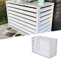 GENERIC Housse En Aluminium à 4 Panneaux Pour Climatiseur Et Pompe à Chaleur - Support De Fleurs - Blanc - 100 X 50 X 70 Cm