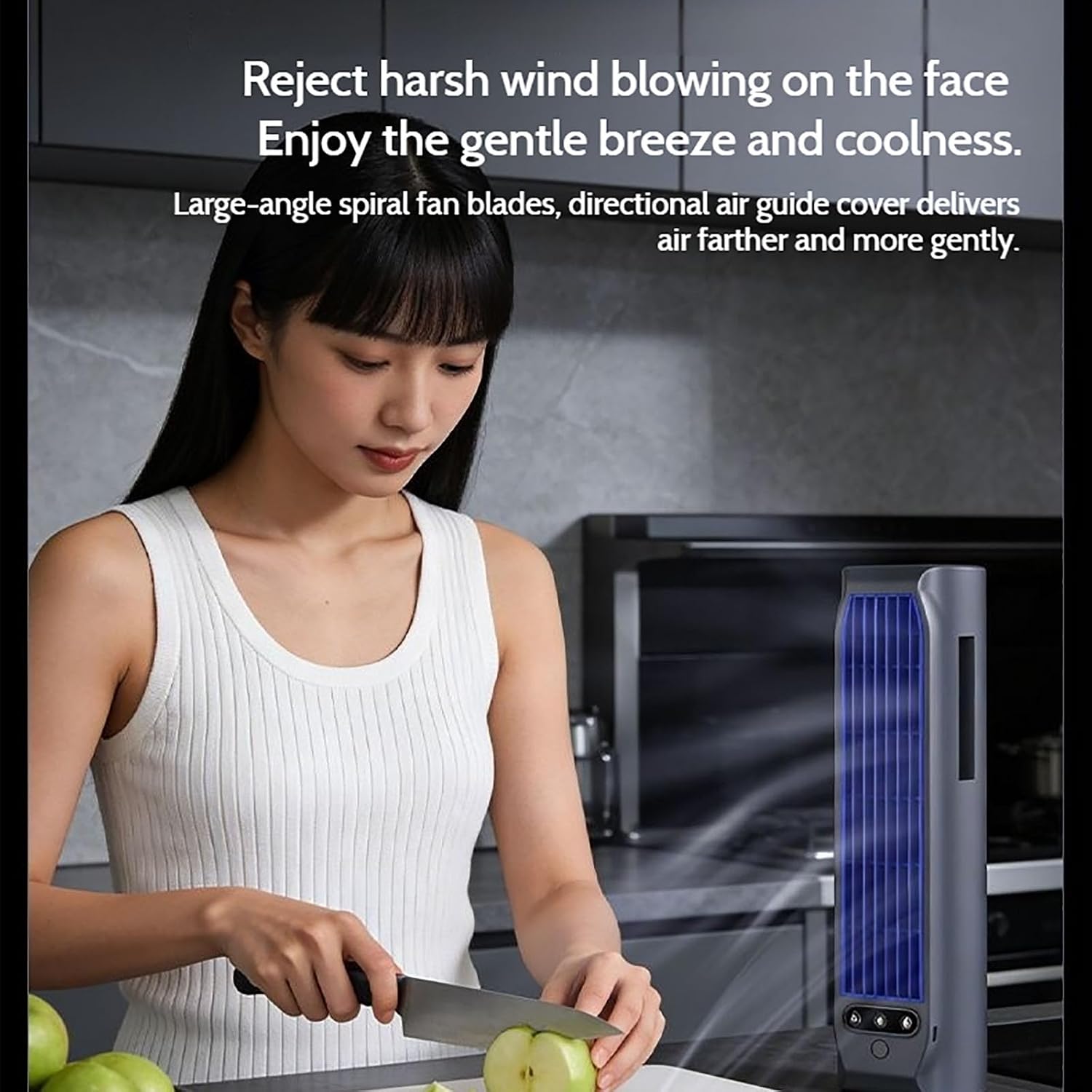 GENERIC Refroidisseur D'air Brizaac, Climatiseur Brizac,climatiseur Mural Avec Batterie 3000mah,ventilateur De Refroidissement Silencieux Sans Lame à 3 Vitesses Pour La Chambre,bureau Et La Maison (kaki)