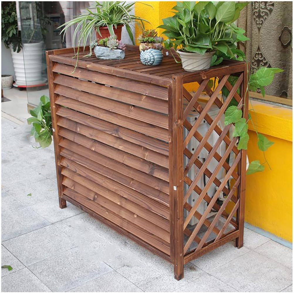 GENERIC Housse De Climatiseur Durable Et Grille Décorative Pour Pompe à Chaleur, équipement De Piscine Et étagère Pour Plantes, Protection Contre Les Intempéries 85 X 35 X 75 Cm