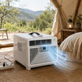  Climatiseur De Tente 220V, Climatiseur Portable 3400 BTU, 300W Unité De Camping Avec Télécommande, 1-12h Minuterie, Éhumidificateur Et Ventilateur, Pour Tente, RV, Camion, Dortoir, Cabine