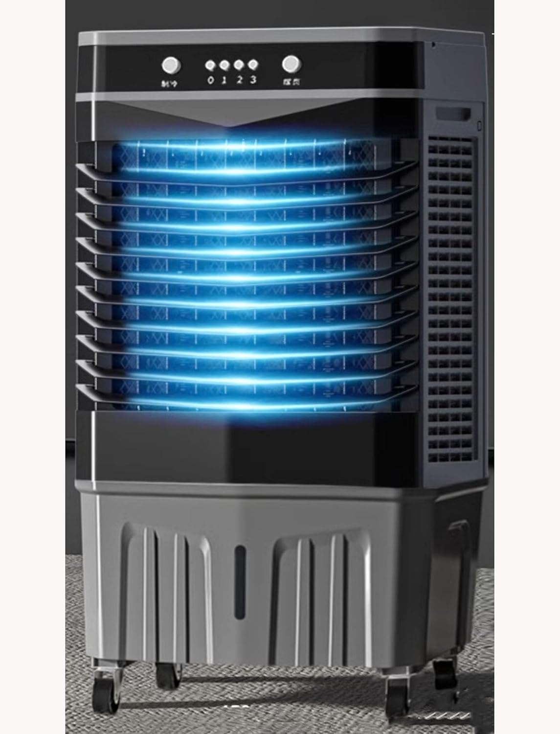 GENERIC Refroidisseur D'air évaporatif Portable, Ventilateur D'humidificateur à 3 Vitesses Avec Minuterie, Grande Tour De Refroidissement De Réservoir Pour Le Bureau Du Salon, Refroidisseur De Marais Oscillan