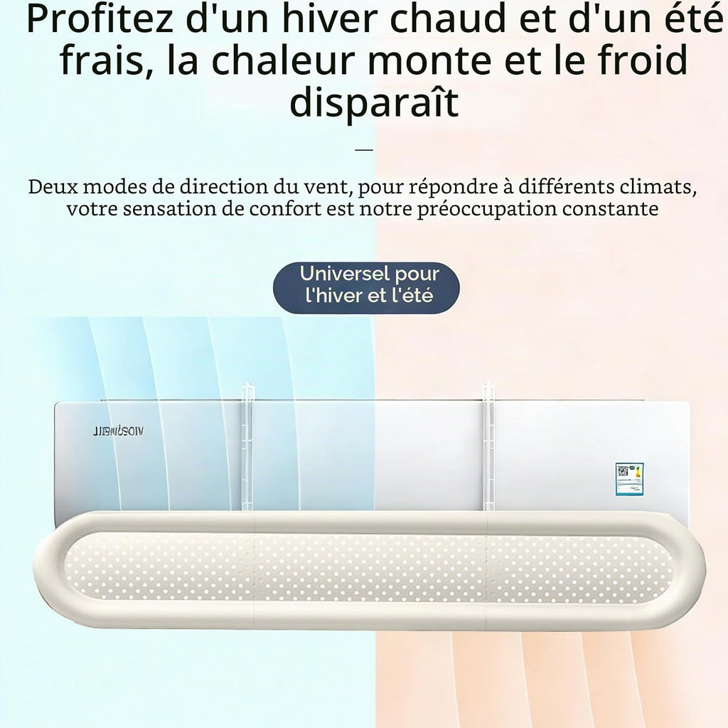  Déflecteur D'air Climatiseur Universel, Portable Et Réglable, Pour Climatiseurs Muraux Pour Maison/bureau, Personnes âgées, Bébés, Femmes Enceintes