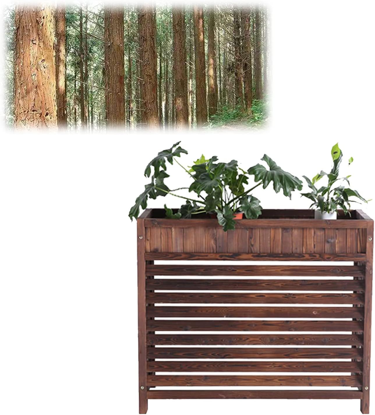  Housse De Protection Respirante Pour Climatiseur D'intérieur, Cadre En Bois Imperméable, étagère à Persiennes, Décoration, Clôture De Confidentialité, Protection Antichut