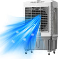 GENERIC Refroidisseur D'air évaporatif Portable, Réglages à 3 Vitesses Et Oscillation à 120 °, Réservoir De 55L Pour Le Refroidissement De Bureau à Domicile, Conception Facile Avec Roues