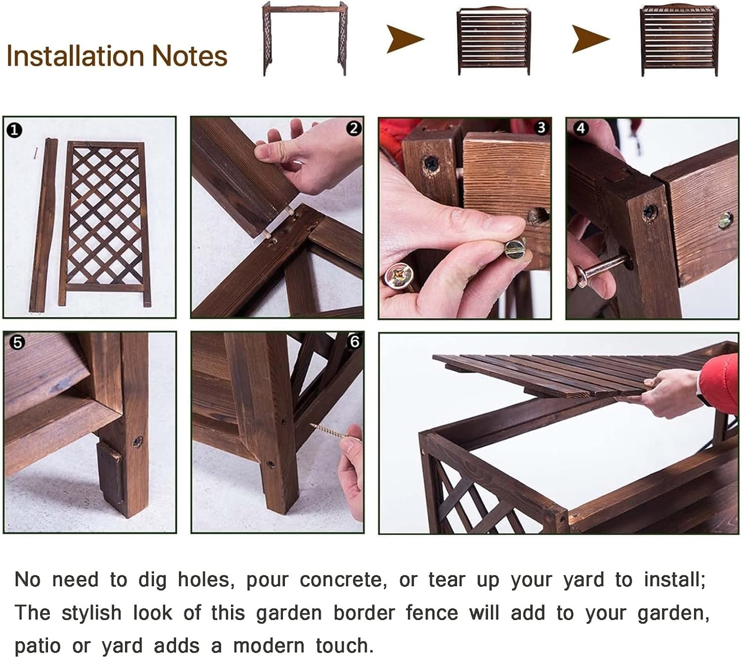 GENERIC Housse Pour Climatiseur Extérieur Et Pompe à Chaleur – Enclos En Bois Massif, Séparateur D'espace Décoratif Et Support De Cachette Pour Poubelles, Grilles Pour Unités De Climatisation Et Supports De