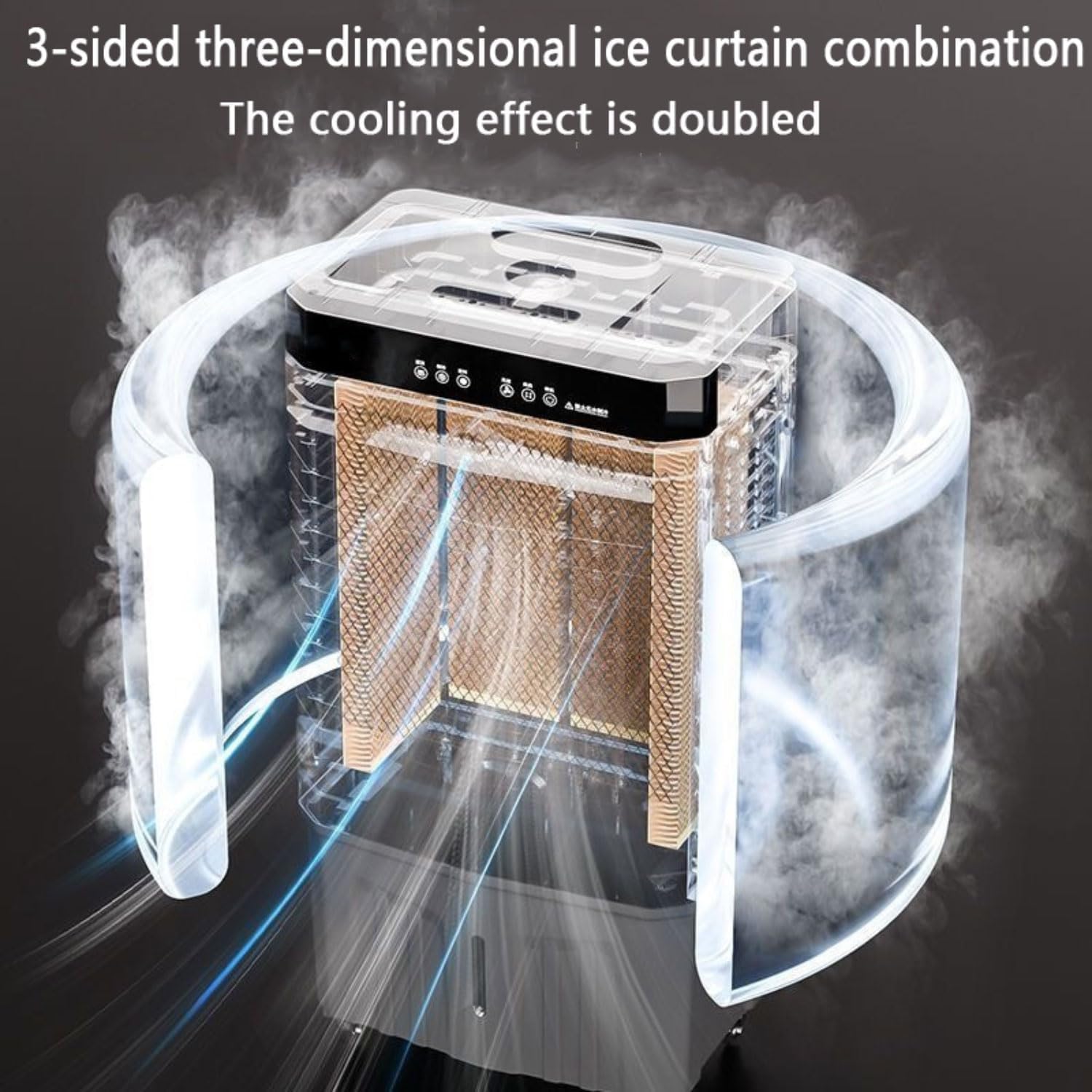 GENERIC Ventilateur De Refroidisseur D'air Portable, 3 Vitesses, 12H Minuterie, Unité De Refroidissement Par évaporation Avec Oscillation, Fonctionnement Silencieux Pour Le Climat Sec Du Bureau à Domicile