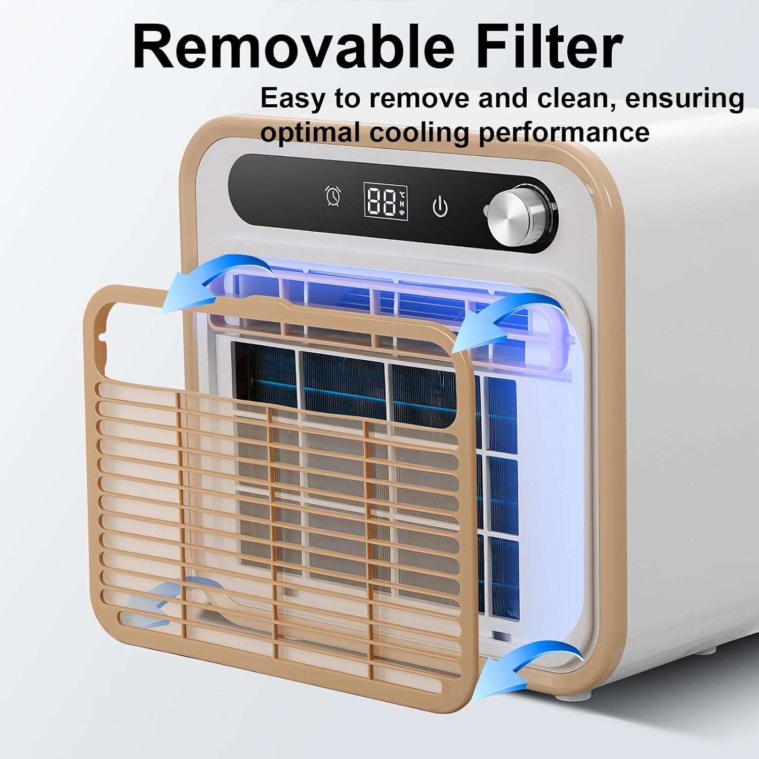  Climatiseur Portable Split Silencieux, 500000 BTU Unité De Camping Tranquille Avec WiFi Et Télécommande, 130m3/h Airflow, 12H Minuterie, Utilisation Multi-scènes Pour La Chambre à Coucher/Bureau/R