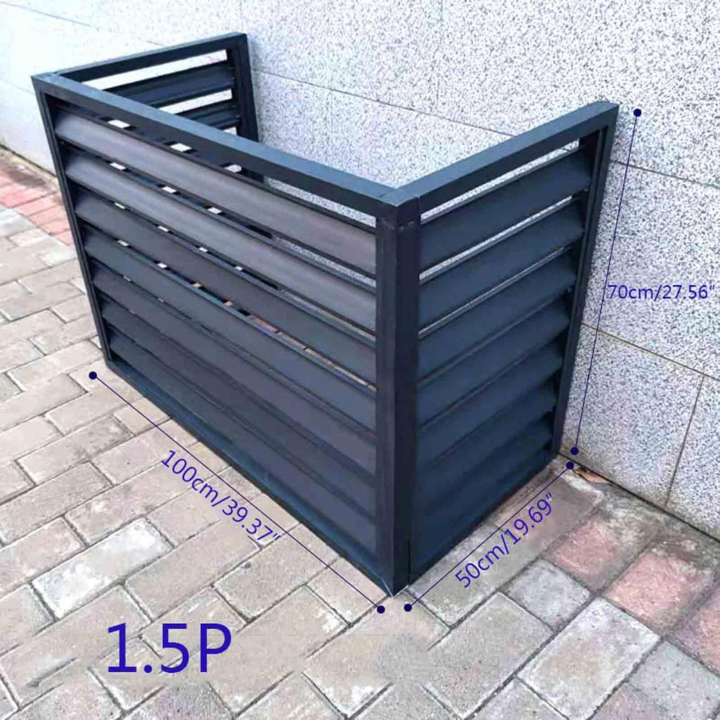 GENERIC Housse De Climatiseur D'extérieur Résistante Aux Intempéries - Barrière Décorative En Aluminium - Protection Contre Le Bruit Pour Climatiseurs - Protection Toutes Saisons