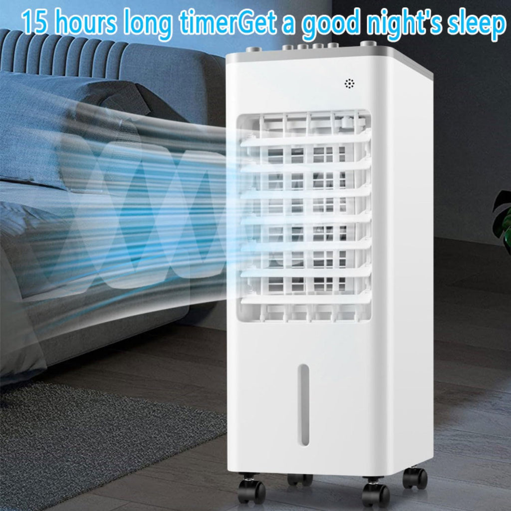 GENERIC Ventilateur De Refroidisseur évaporatif Portable 9L Avec Affichage LED, Humidificateur De Refroidissement De Glace Silencieux Pour Le Bureau De Chambre à Coucher, 3 Vitesses De Vent Et Le Circulateur
