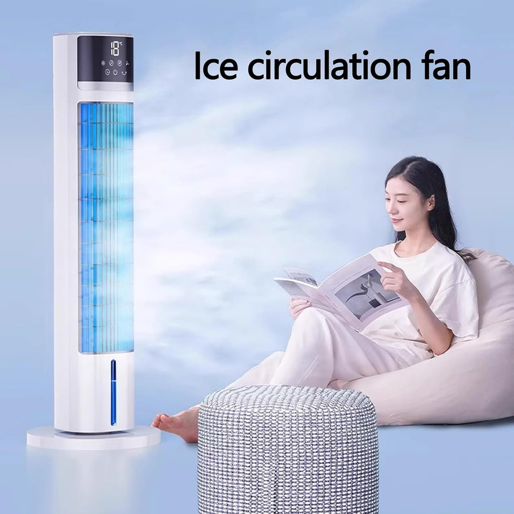 GENERIC Refroidisseur D'air Portable Efficace Sur L'énergie, Fonctionnement Silencieux à 3 Vitesses, Ventilateur De Bureau 5000 BTU Avec Humidificateur De Brime De Glace, Télécommande Pour Le Patio De Bureau