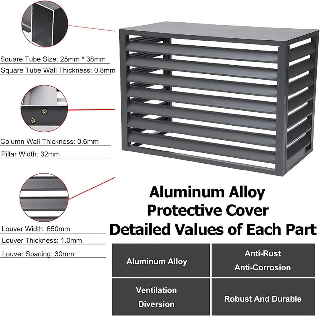  Housse De Protection Extérieure En Aluminium Pour Climatiseur, écran De Protection Et Support De Fleurs Pour Pompes De Piscine Et Grilles De Poubelle, Bouclier De Protect