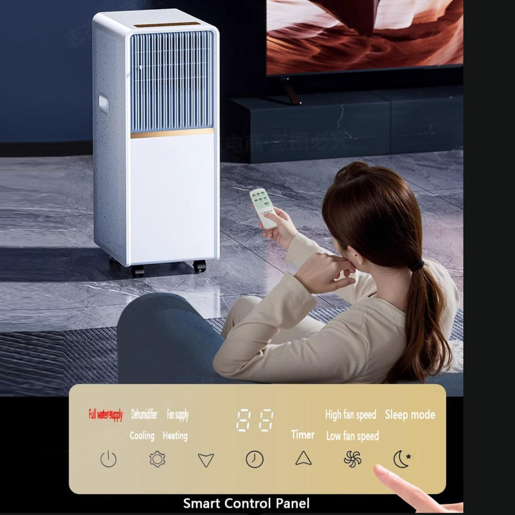  Climatiseur Portable, WiFi App Control, Ventilateur De Refroidissement évaporatif Avec Télécommande, Minuterie 24H, Déshumidificateur Pour Bureau De Chambre à Coucher, Unité Mobile De Climatisation E