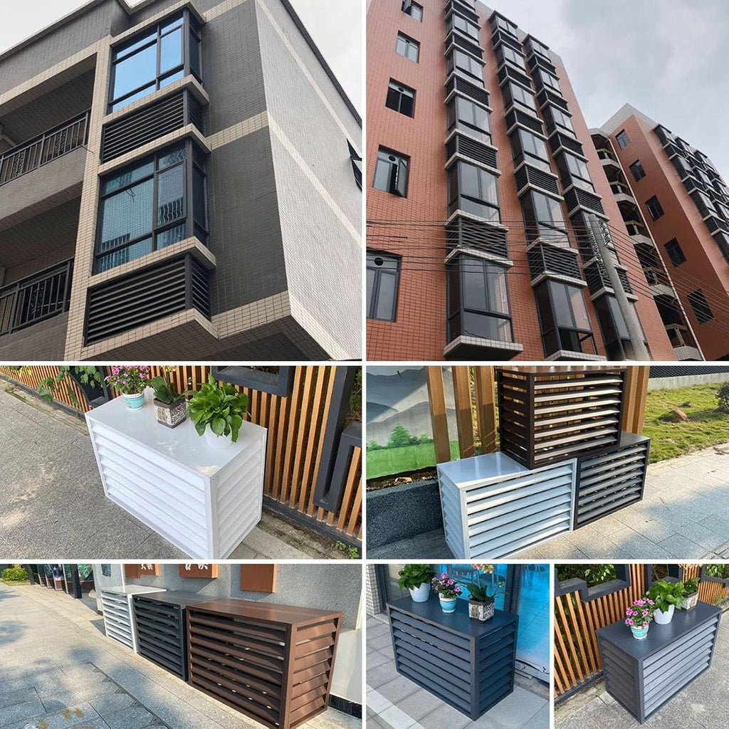 GENERIC Housse De Protection En Aluminium Pour Climatiseur Et Pompe à Chaleur – Protection Contre Le Vol Pour L'extérieur – Réduction Du Bruit Pour Unités Extérieures – Protection Contre Les Intempéries