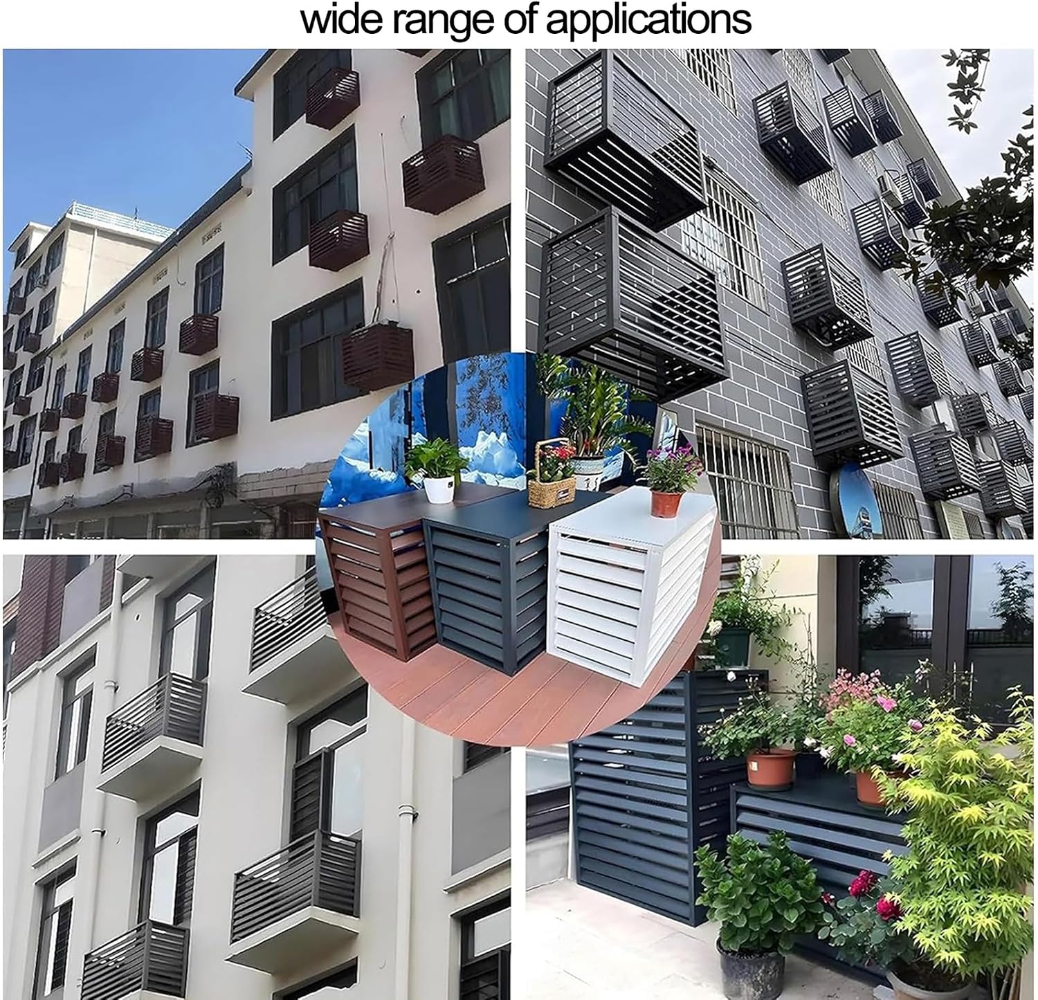 GENERIC Housse De Climatiseur Extérieur – Protection De Pompe à Chaleur En Aluminium Résistant Aux Intempéries Pour 1,5P/2 ~ 3P/5PAC Couvercle Supérieur Pour Protéger Contre Les Débris Et Le Feuillage