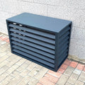 GENERIC Housse En Aluminium Pour Climatiseur – Protection De L'unité De Climatisation Extérieure – Clôture D'intimité – Protection Contre Les Intempéries Avec Condensateur (gris, 100 X 50 X 70 Cm)