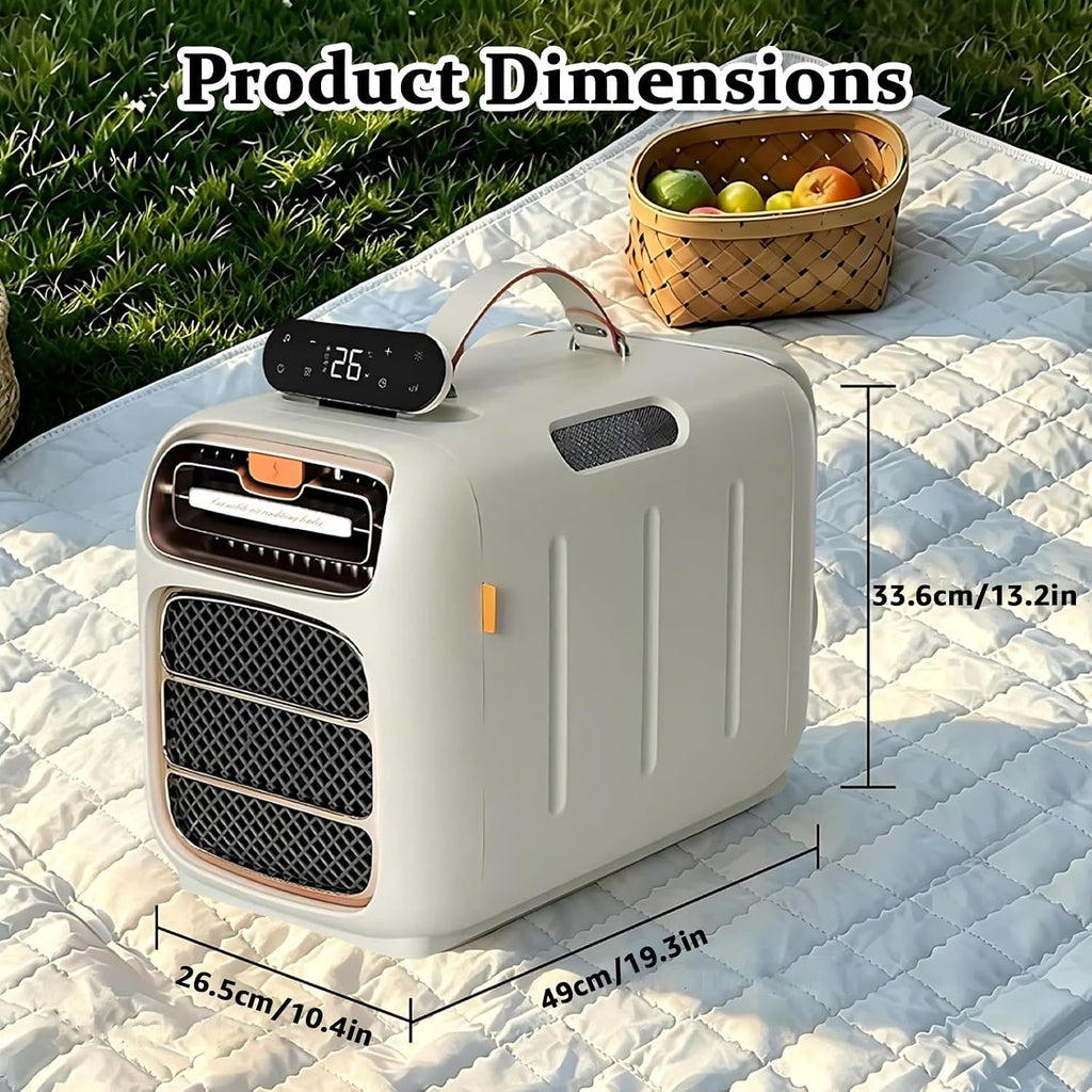  Climatiseur Mobile Sans Évacuation Et Climatiseurs Portables Minuterie 24H Pour 5-13㎡ Idéal Pour Le Sommeil De Nuit Et La Détente En Tente Cooling&HeatingwithSpeakerVersion-220V