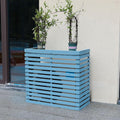 GENERIC Housse De Climatiseur D'extérieur – Bois Massif Pour Unités De Climatisation Portables – Support Décoratif Pour Plantes – Résistant Aux Intempéries – Couleur Bleue
