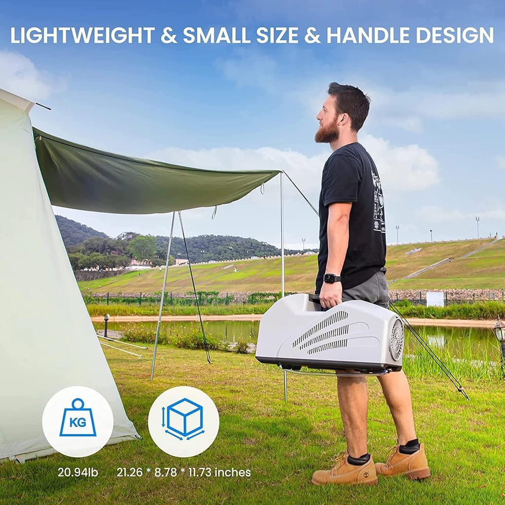  Climatiseur Portable Avec Double Système De Tuyau, 3 Vitesses De Vent Pour Le Camping, La Tente, Le Camping-car, La Voiture Et Le Confort Des Voyages