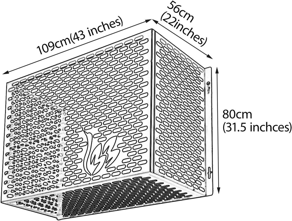 GENERIC Housse En Aluminium Pour Climatiseur Extérieur Et Support De Fleurs, Clôture Résistante Aux Intempéries Pour Unités Extérieures, Protection élégante, Dimensions : 109 X 56 X 80 Cm, Couleur : A3