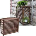  Housse De Climatiseur Pour Pompes à Chaleur, écran De Clôture De Confidentialité Caché Pour Climatiseur Extérieur, Grilles De Protection En Bois, Balcon En Bois Massif Flo