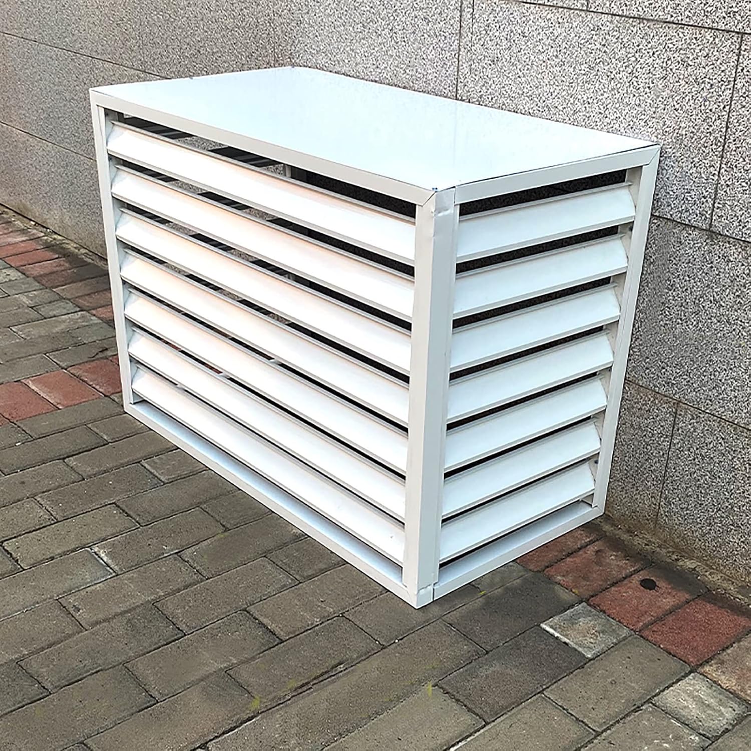 GENERIC Housse En Aluminium Pour Climatiseur – Housse D'extérieur Résistante Aux Intempéries Pour Unités Centrales, écran De Clôture D'intimité Et Climatiseur Ionique Résistant Aux Intempéries