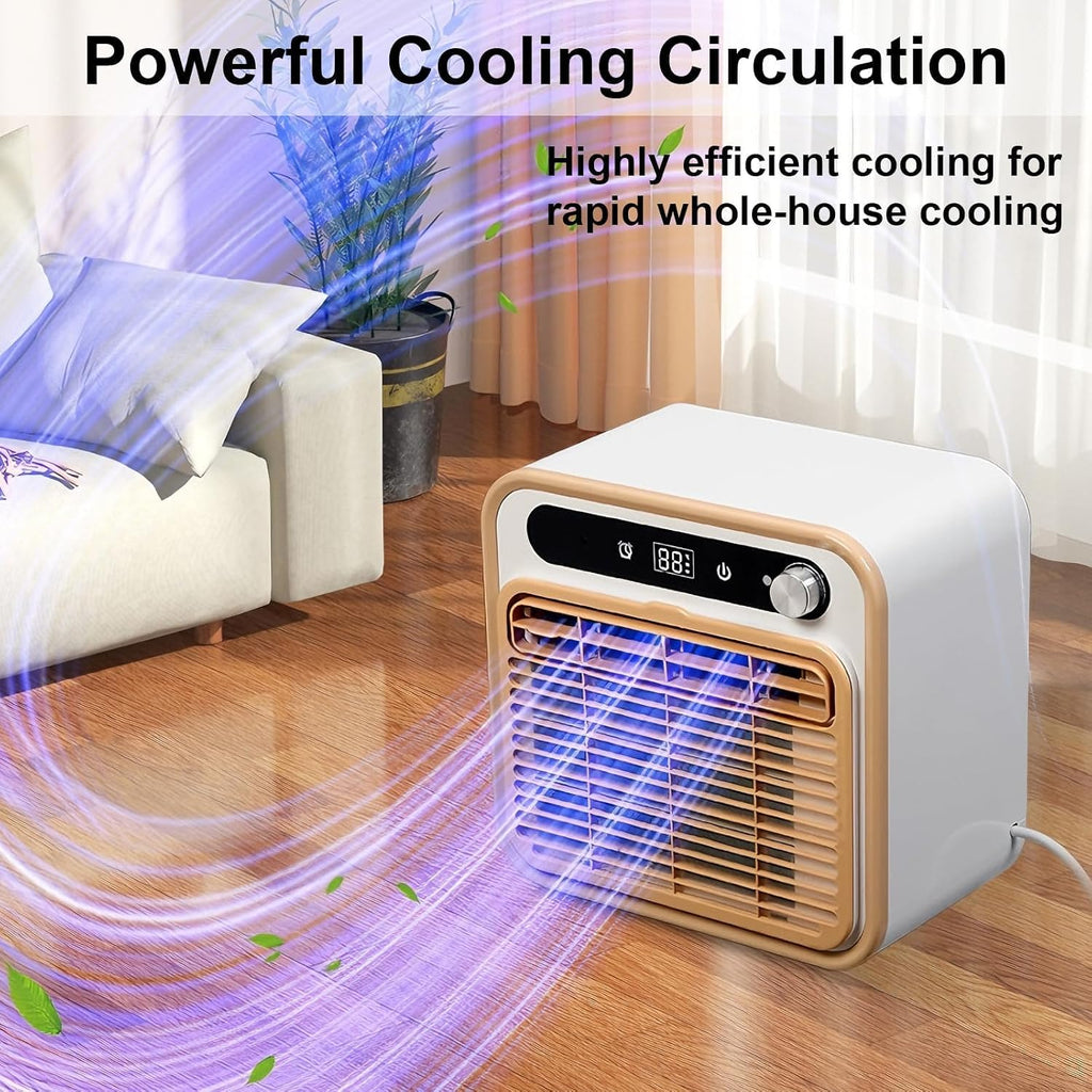  Climatiseur Portable Split Silencieux, 500000 BTU Unité De Camping Tranquille Avec WiFi Et Télécommande, 130m3/h Airflow, 12H Minuterie, Utilisation Multi-scènes Pour La Chambre à Coucher/Bureau/R