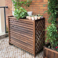  Cadre De Protection De Climatiseur En Bois Massif, Grille De Protection Pour Climatiseur Et Pompe à Chaleur, écran De Confidentialité Extérieur, Support De Fleurs Et De Poubelle