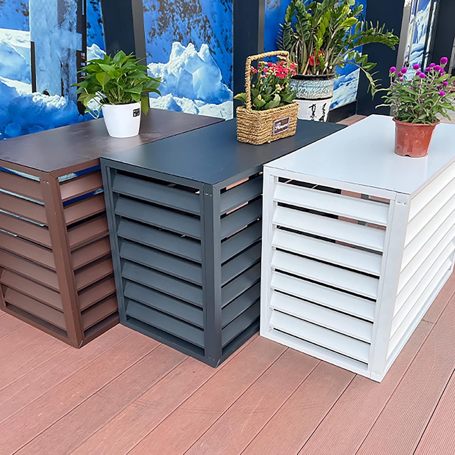 Housse De Protection Pour Climatiseurs Extérieurs - Protection Contre Les Intempéries - Protection Contre Le Vol - Pour Climatiseurs Extérieurs