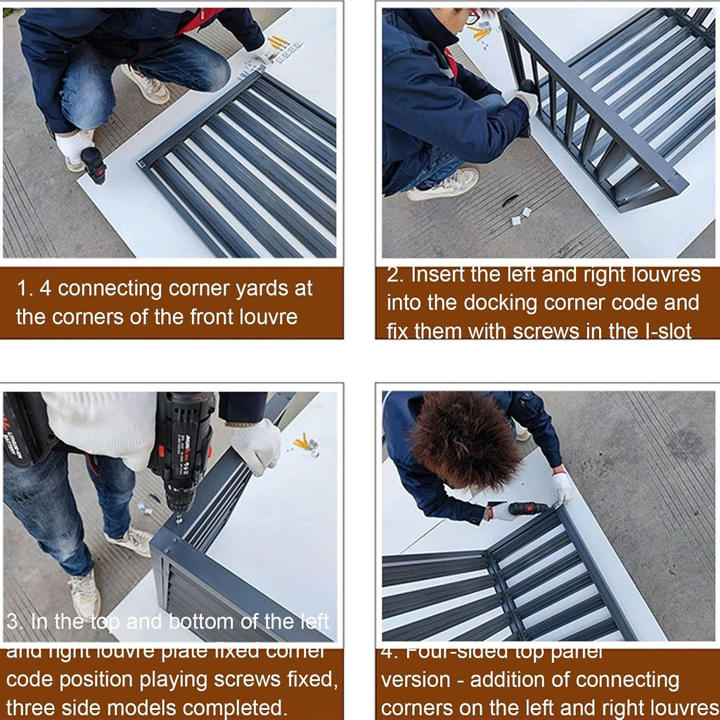 GENERIC Housses Robustes En Aluminium Pour Climatiseur, Couvercle De Condensateur Central AC, Protection De Pompe à Chaleur Et Unité De Climatisation, Housse CVC Résistante Aux Intempéries Pour Une