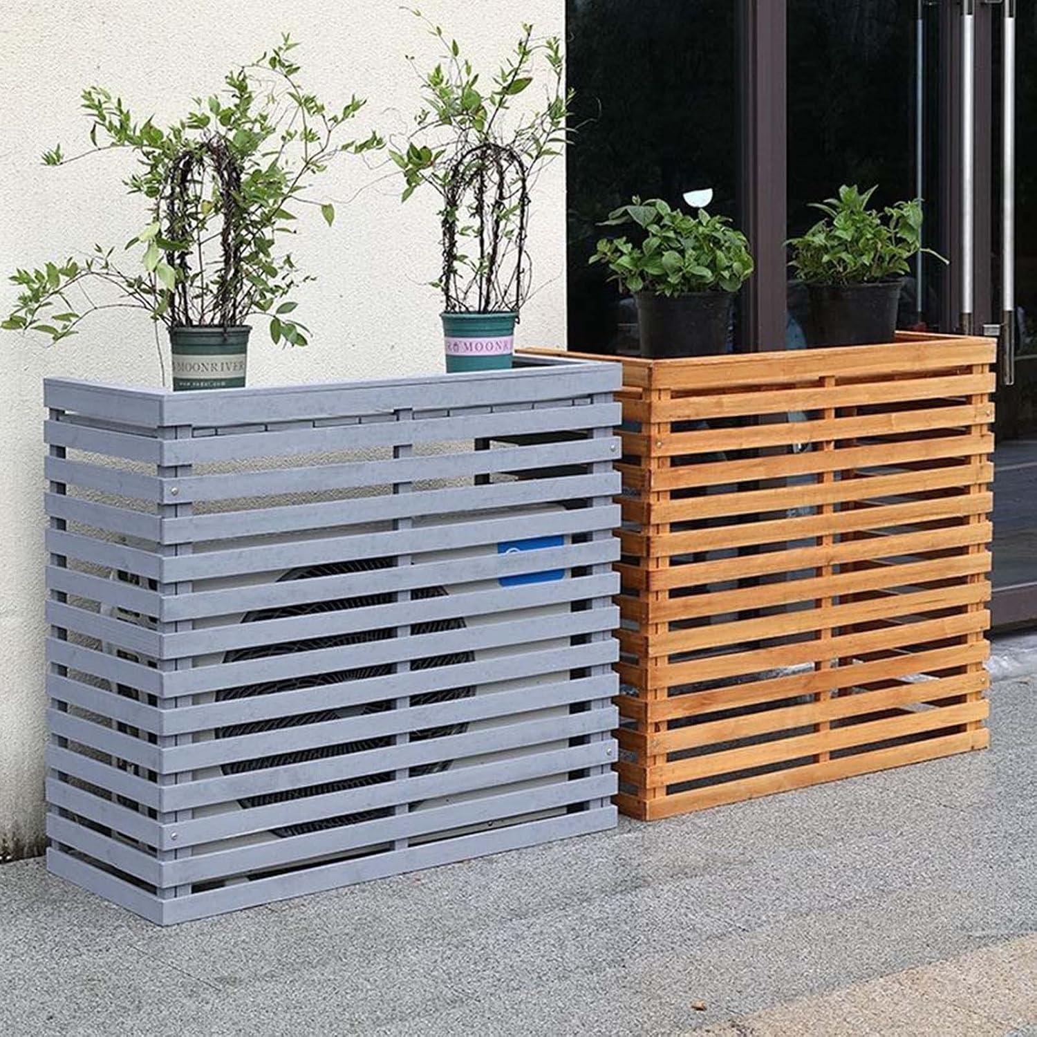  Housse Pour Unité De Climatisation Extérieure – Obturateur Décoratif Résistant Aux Intempéries Pour Climatiseurs Centraux – Dissimule élégamment Votre Unité De Climatisation Extérieure