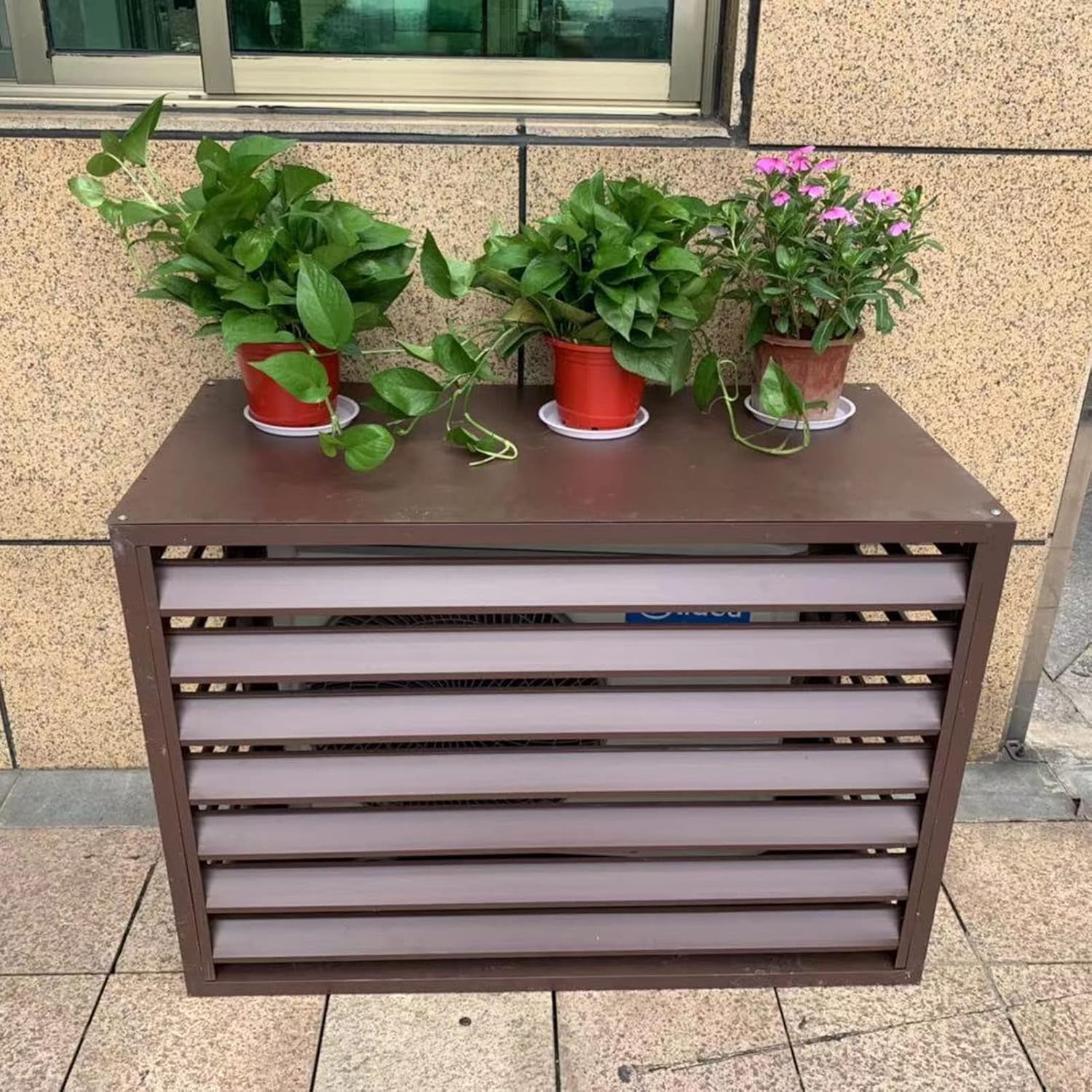 Housse De Protection Imperméable Pour Climatiseur De Fenêtre D'extérieur En Aluminium Robuste Pour Unité De Condensation Et Poubelle - Résistante à La Poussière Et Durable